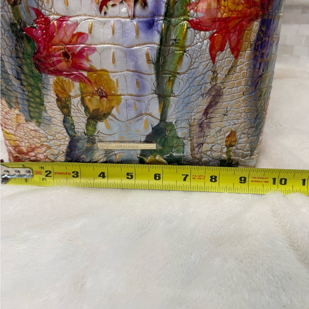 Brahmin Floral Multicolor Croc-Embossed Shoulder Bag - Picture 9 of 10
